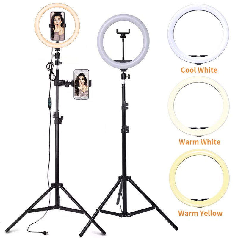 Photography Lighting Tent - 6/10/12 Zoll LED-Selfie-Ringlicht, dimmbar, für Fotografie,