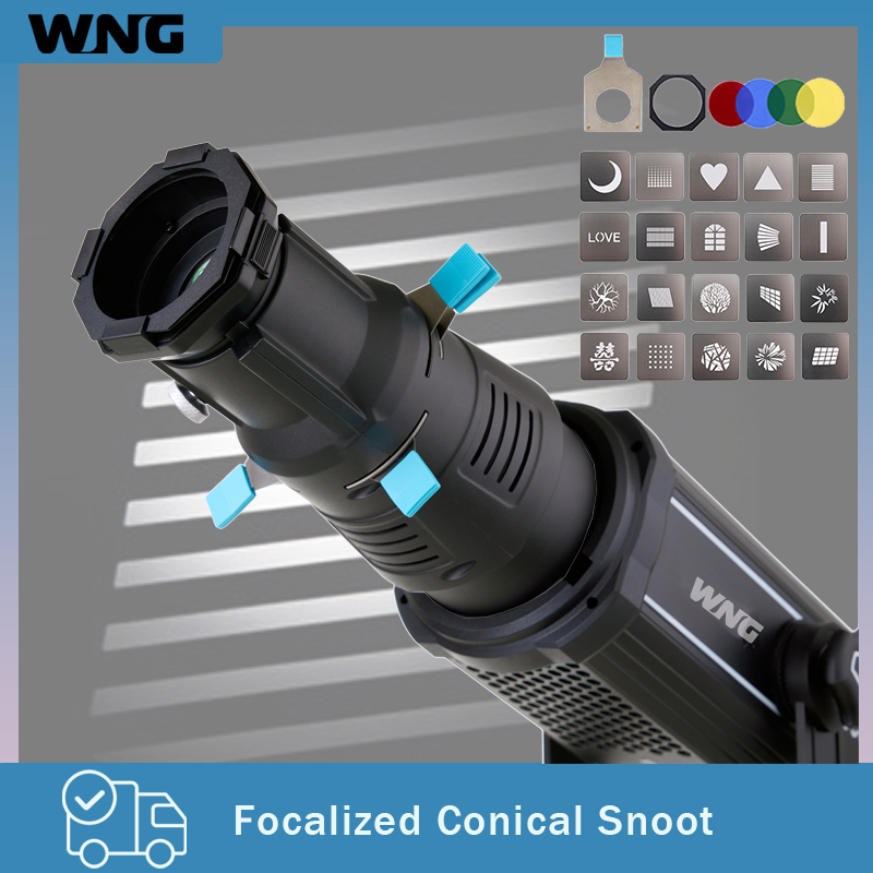 Photography Lighting Styles - Bowens Mount Projektions-Snoot mit Gobo-Mustern &