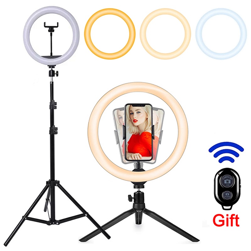 Photography Lighting Tent - 16/26/33 cm LED-Selfie-Ringbeleuchtung, dimmbar, fotografisch, mit