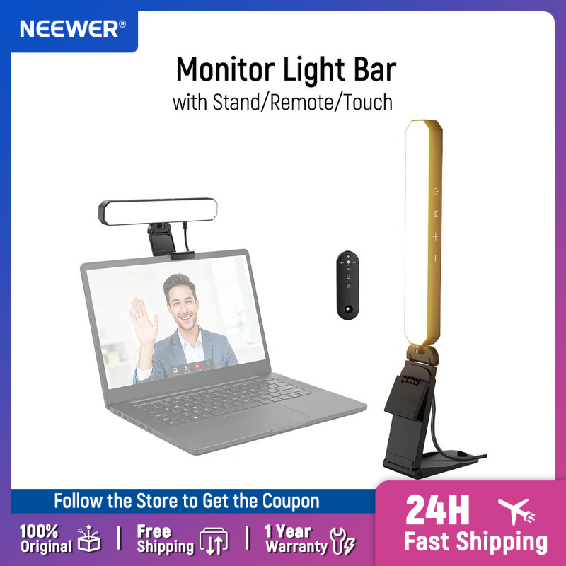 Photography Lighting Styles - NEEWER Basics 6-W-Monitorlichtleiste mit Fernbedienung/Touch-Steuerung, zweifarbige