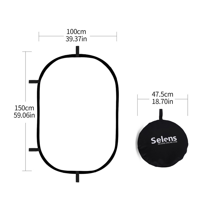 Photography Lighting Reflector - 100X150CM faltbare ovale Reflektor Soft Light