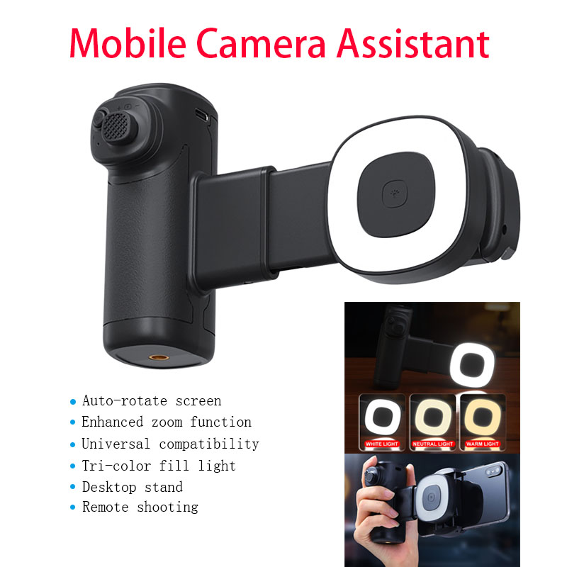 Photography Lighting Assistant - Bluetooth-Selfie-Griff mit Beleuchtung für Outdoor-Fotografie, Bildschirm