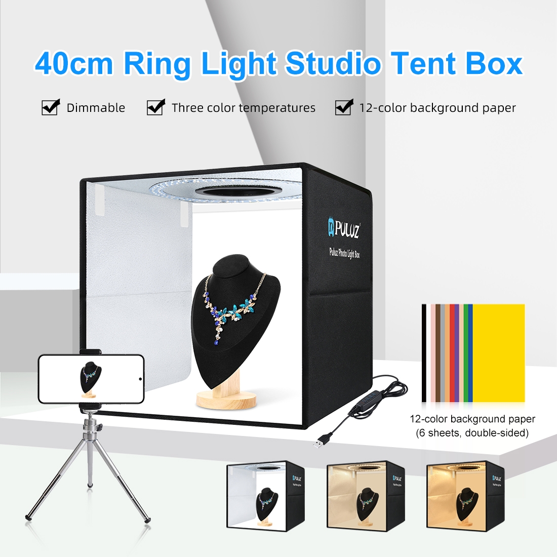 PULUZ 40cm Faltbares Tragbares – Photography Lighting Styles Bewertung und Preis