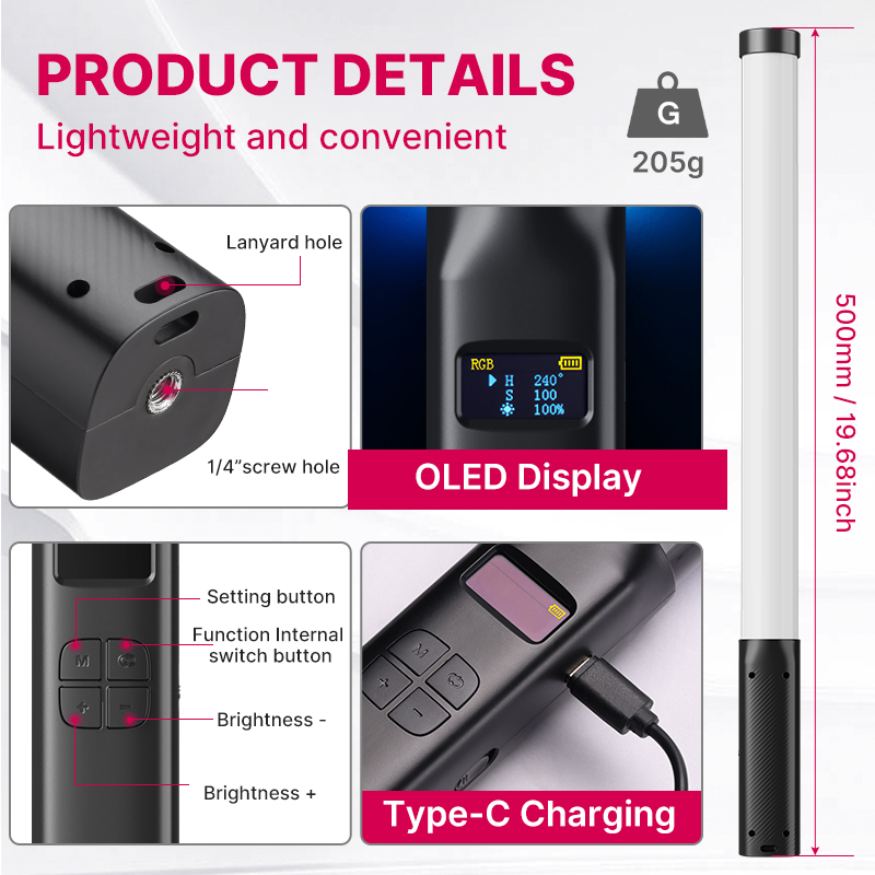 Ulanzi VL119 Handheld RGB Bunt – Photography Lighting Styles Bewertung und Preis
