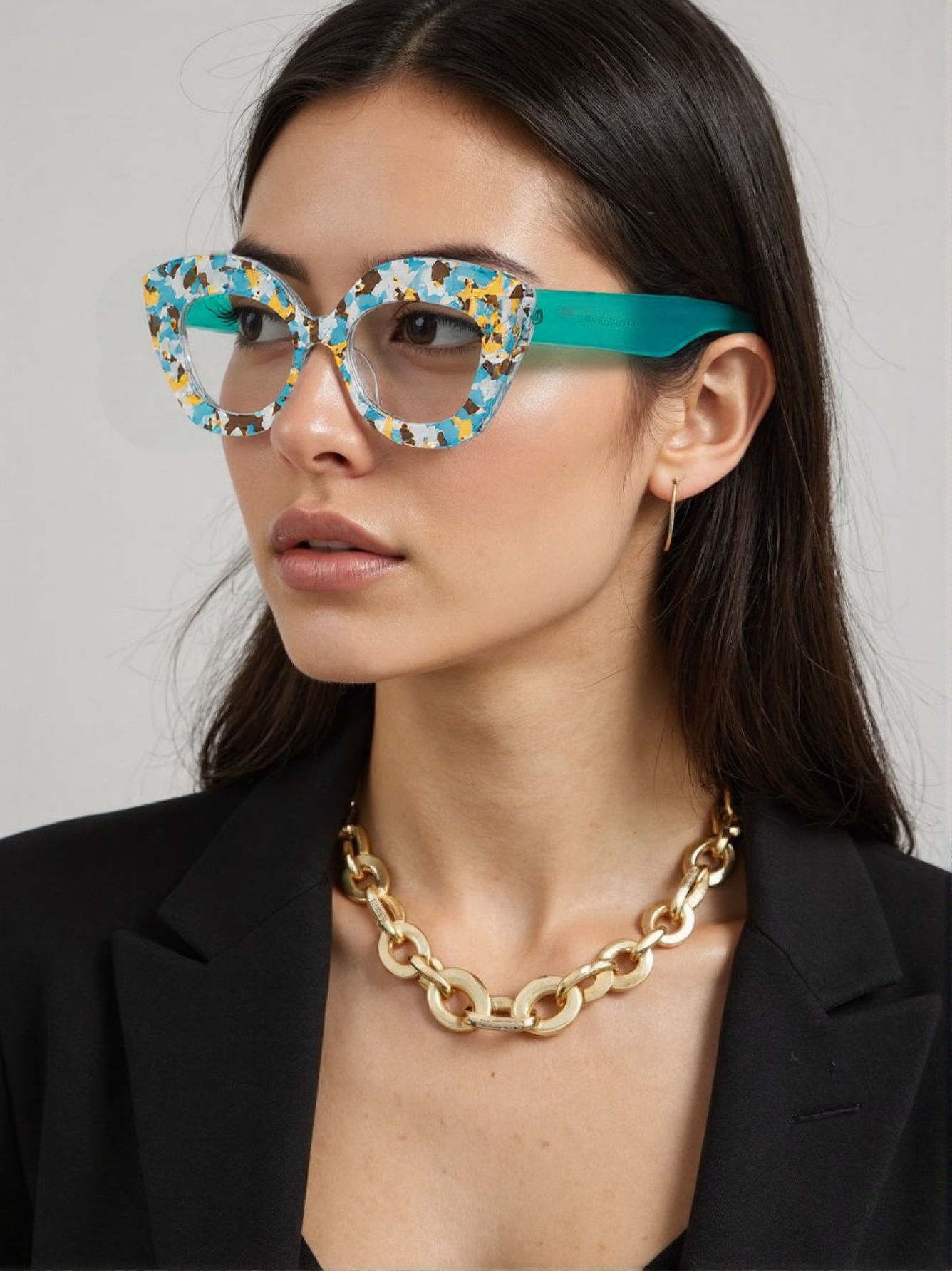 Große Cat-Eye-Brille mit flora – Lighting Glass Photography Bewertung und Preis
