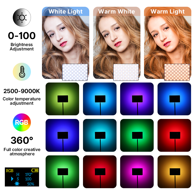 Ulanzi LT003 15 W RGB-Videoleu – Photography Lighting Styles Bewertung und Preis
